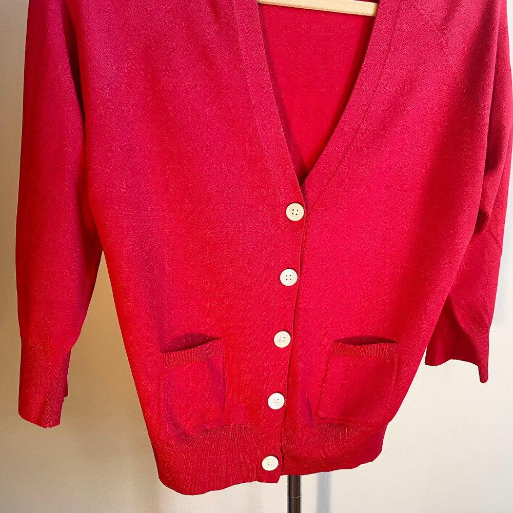 Banana Republic Raspberry Red Cardigan, Perfect Condition - Picture 6 of 6